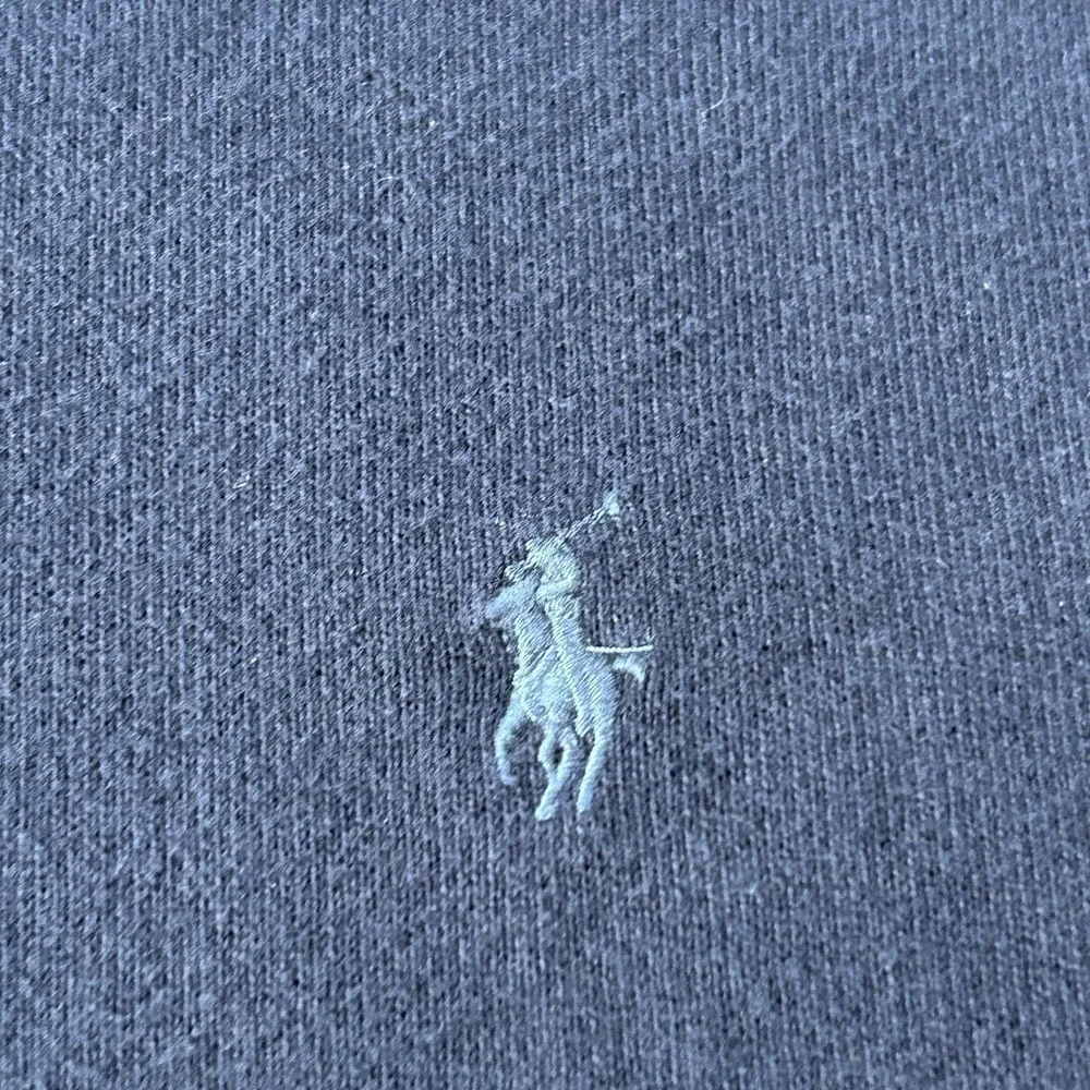 Polo Ralph Lauren Sweater Mens Big 3X Blue Cotton Quarter‎ Zip Mock Neck Knit